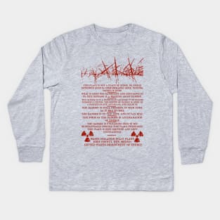 This Is Not A Place Of Honor - Waste Isolation Pilot Plant, Nuclear Waste, Radiation, Apocalypse, Meme Kids Long Sleeve T-Shirt